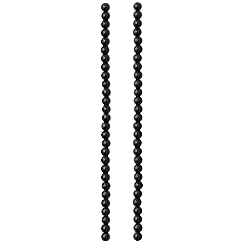 12 Pack: Black Jasper Round Beads, 6mm by Bead Landing™