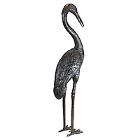 Design Toscano 39" Heron Head High Cast Bronze Garden Statue