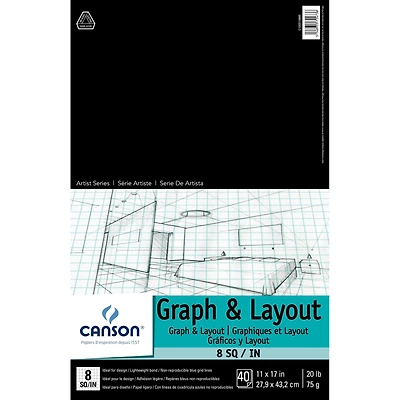 6 Pack: Canson® Artist Series Graph & Layout Paper Pad, 11" x 17"