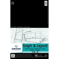 6 Pack: Canson® Artist Series Graph & Layout Paper Pad, 11" x 17"