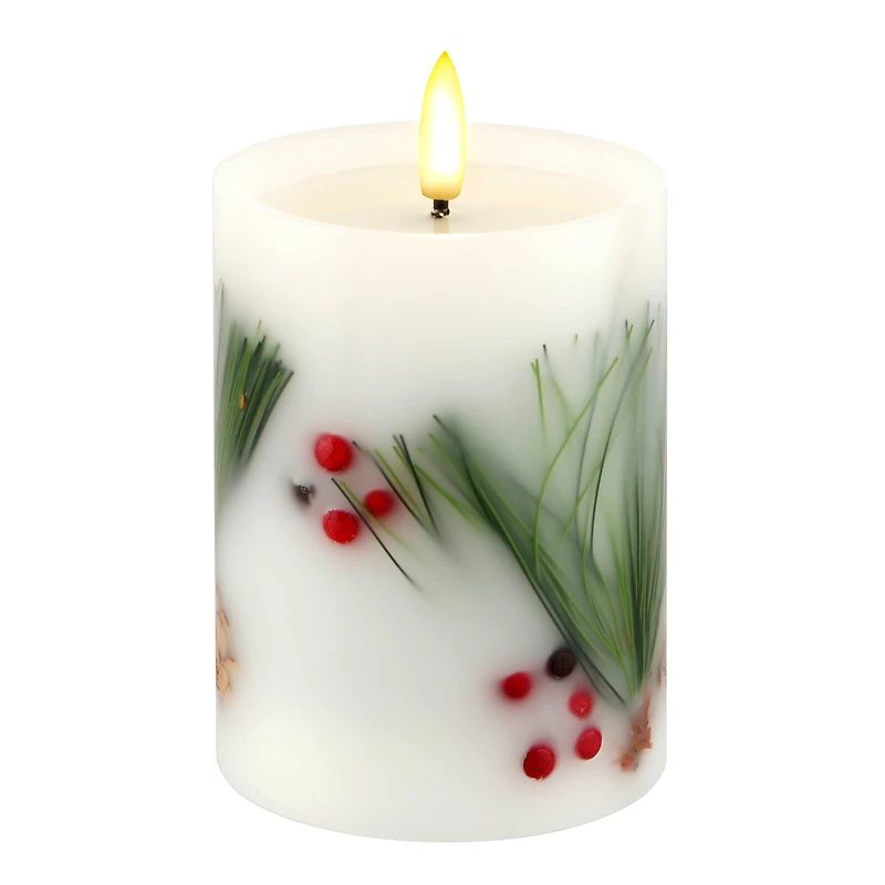 Pine & Berry LED Wax Pillar Candle by Ashland