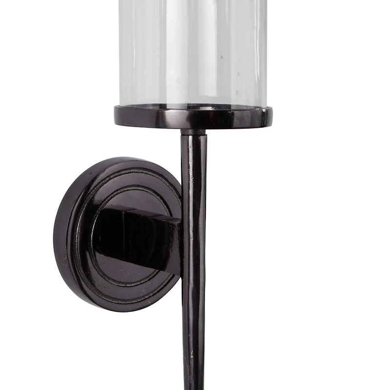 23" Black Modern Wall Sconce