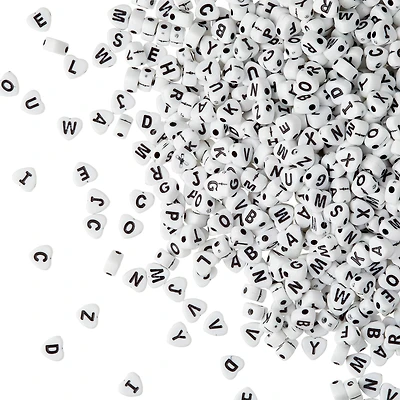 Alphabet Acrylic Heart Craft Beads by Bead Landing™, 7mm