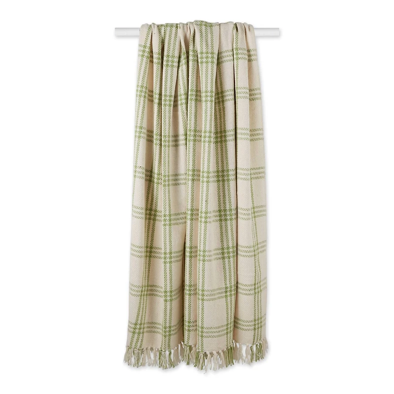 DII® Antique Green Modern Farmhouse Plaid Throw