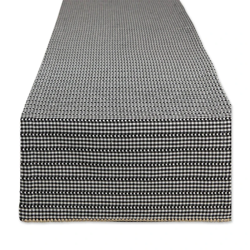 DII® 72" Black Farmhouse Gingham Table Runner