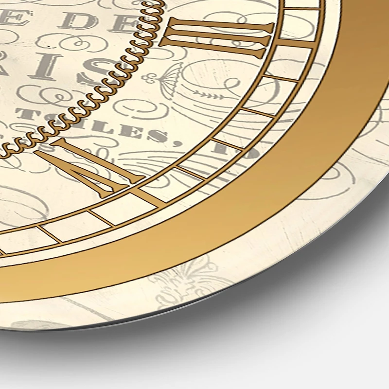 Designart 'French Chandeliers Couture Iv Glam Wall Clock