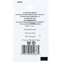 LaMode 5/8" White & Silver Glitter Shank Buttons, 3ct.