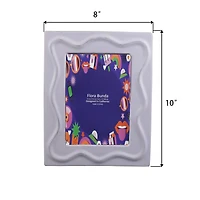 Flora Bunda® 5" x 7" Lilac A Curve Line Ceramic Frame
