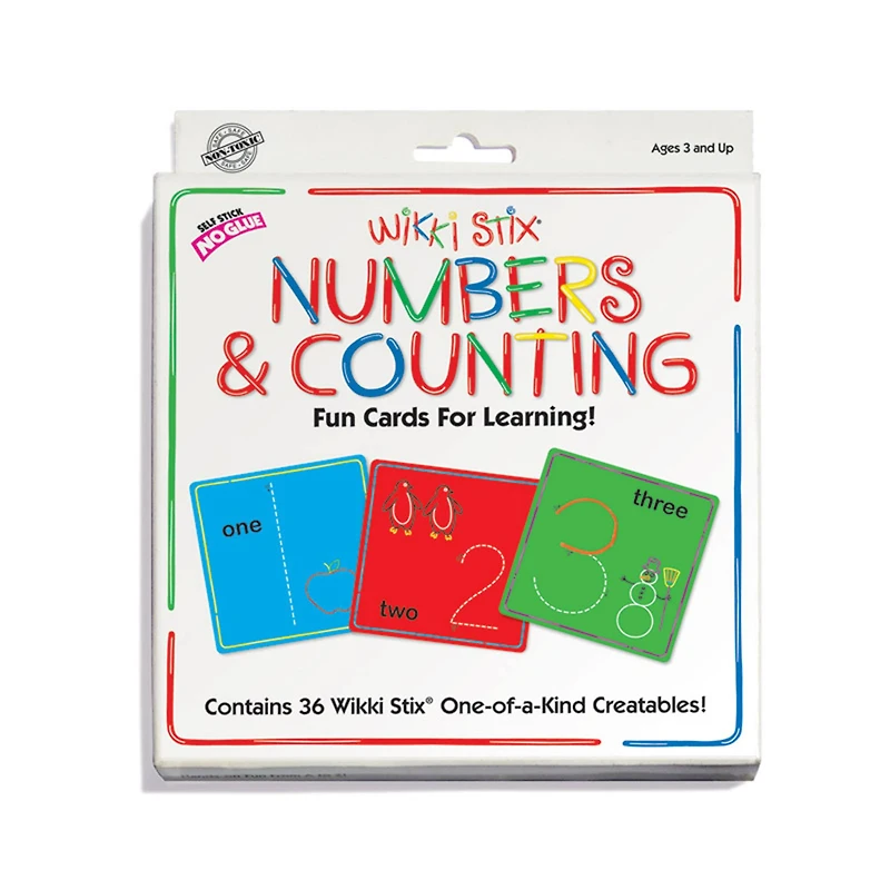 Wikki Stix® Numbers & Counting Cards Set, 2ct.
