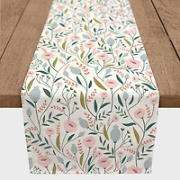 Pastel Floral Outdoor Table Runner