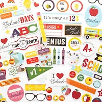 School Flipbook Chipboard Dimensional Stickers by Recollections™