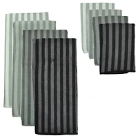 DII® Gray Striped Microfiber Towel Set