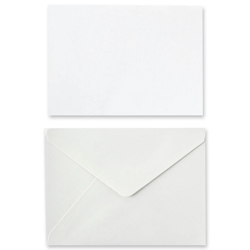 White Shimmer Card & Envelope Sets by Recollections™, 5" x 7"