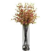3ft. Cherry Blossom Arrangement in Glass Cylinder Vase