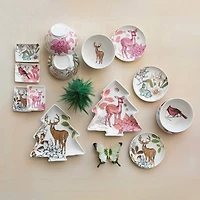 Hello Honey® 5" Christmas Woodland Stoneware Bowl Set