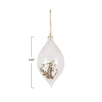 Hello Honey® 7.5" Clear Glass Finial Ornament with Dried Botanicals