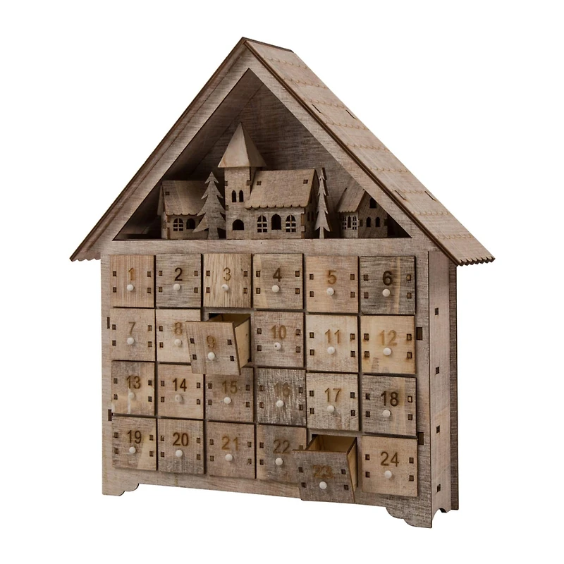 Glitzhome® 15" LED Wooden Countdown Farmhouse