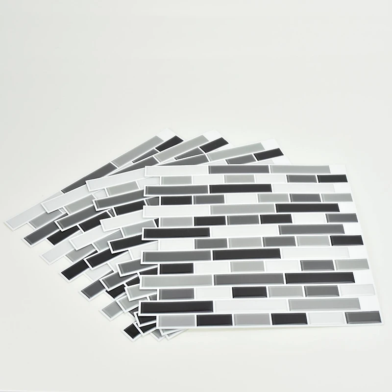 InHome Smoked Glass Peel & Stick Backsplash Tiles