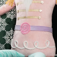 Glitzhome® 60"H Christmas Oversized Fabric Nutcracker With Dangle Legs