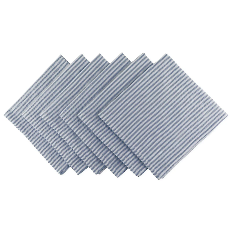 DII® French Blue Seersucker Napkin, 6ct.