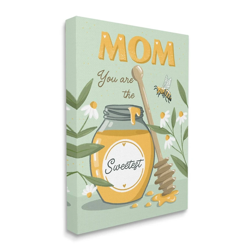 Stupell Industries Mom You Are The Sweetest Honey Jar Canvas Wall Art