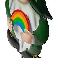 27.5" Pot of Gold & Rainbow St Patrick's Day Gnomes Outdoor Garden Stakes Set