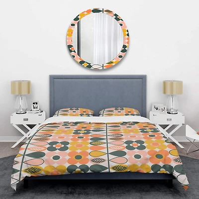 Designart 'Botanical Retro Design I' Mid-Century Duvet Cover Set