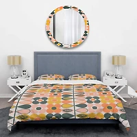 Designart 'Botanical Retro Design I' Mid-Century Duvet Cover Set