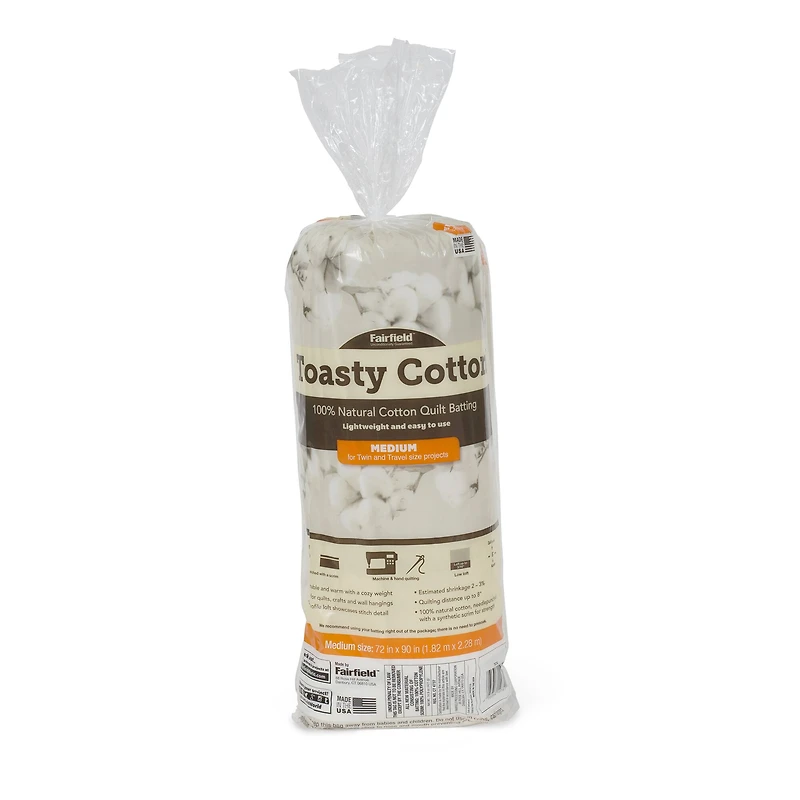 Fairfield™ Toasty Cotton™ Quilt Batting Roll, 72" x 90"