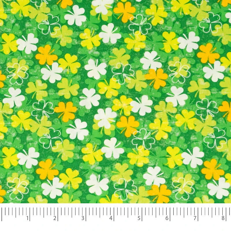 SINGER St. Patrick's Shamrock Cotton Fabric