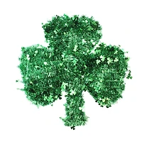 17" St. Patrick's Day Irish Shamrock Tinsel Window Decoration
