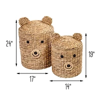 Honey Can Do Bear Shaped Storage Baskets Set