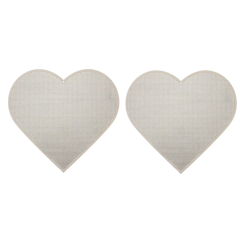 8" Heart Cross Stitch Wood Canvas, 2ct. by Loops & Threads®