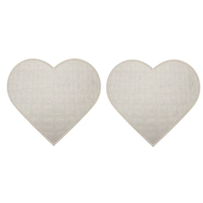 8" Heart Cross Stitch Wood Canvas, 2ct. by Loops & Threads®