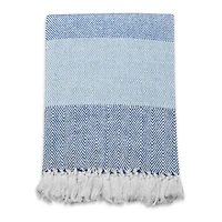 DII® Blue Stripe Herringbone Throw