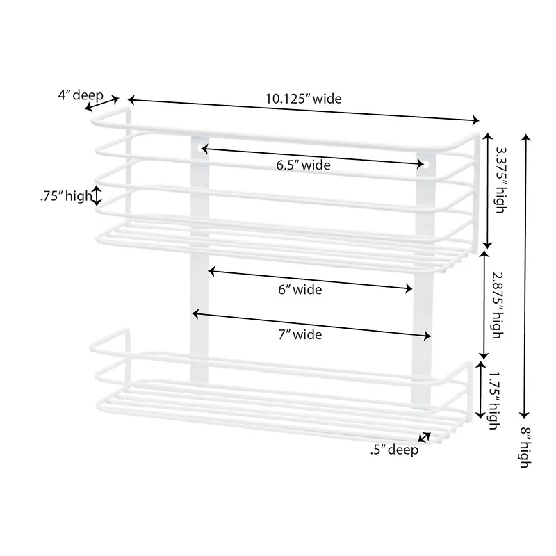 Household Essentials 2-Tier Door Mount Cabinet Organizer