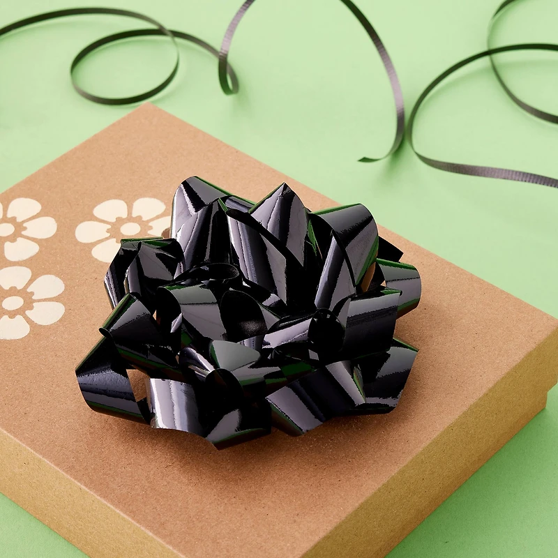 5.75" Black Lacquer Gift Bow by Celebrate It™