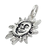 Silver Plated Sun & Moon Charm by Bead Landing™