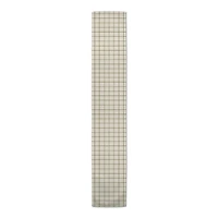 90" Green & Cream Check Cotton Twill Runner