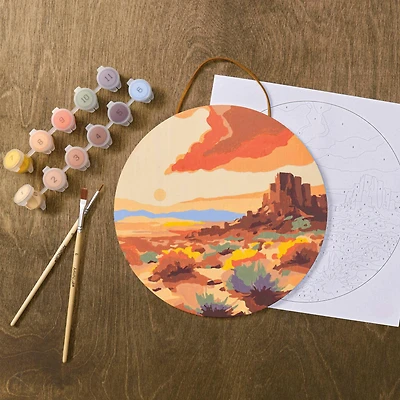 Desert Sunset Paint-by-Number Plywood Surface Kit by Artist's Loft®