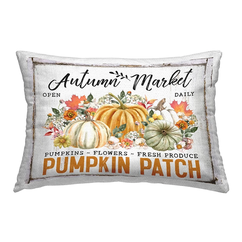 Stupell Industries Rustic Autumn Market Outdoor Printed Pillow