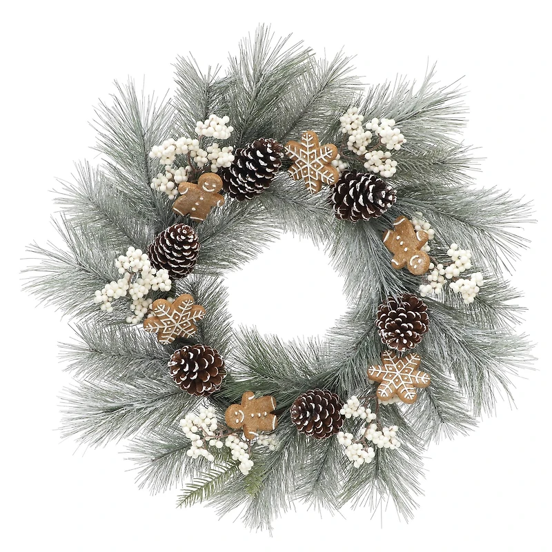 26" Gingerbread, Pinecone & Berry Wreath by Ashland®
