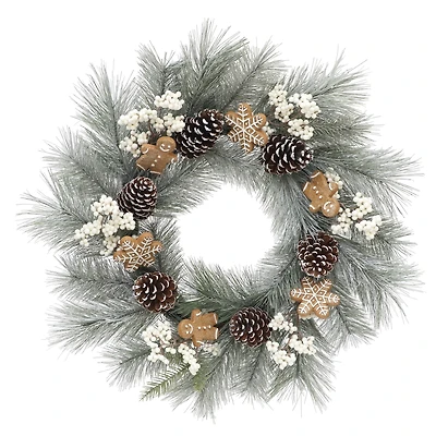 26" Gingerbread, Pinecone & Berry Wreath by Ashland®