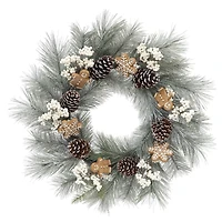 26" Gingerbread, Pinecone & Berry Wreath by Ashland®