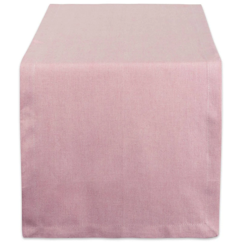 DII® 72" Rose Solid Chambray Table Runner