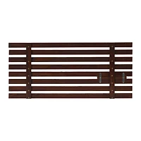 Hello Honey® Adjustable Walnut Solid Wood 2-Panel Headboard Set with Wall Storage for Twin, Queen or King