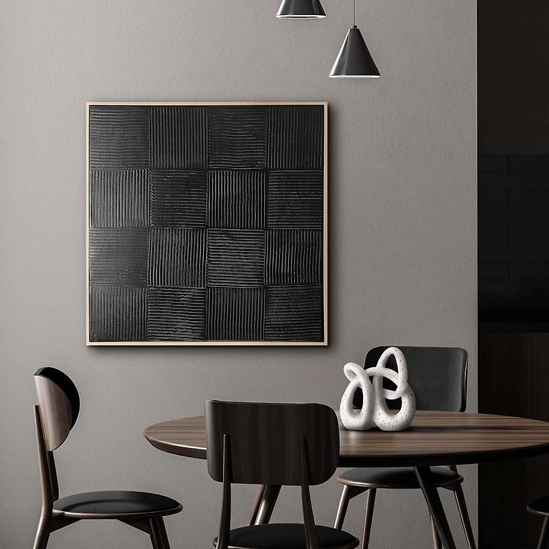 American Art Decor Shadows Over the Plains Framed Textured Print - 35" x 35"