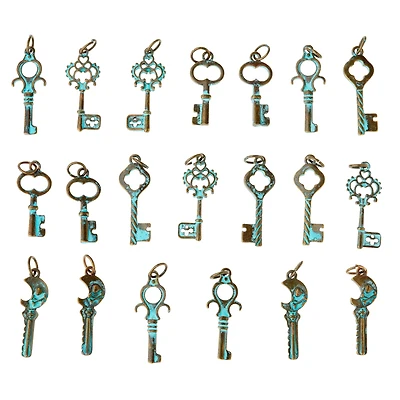 Found Objects™ Patina Key Charms By Bead Landing™