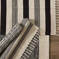 DII® Black Ticking Stripe Hand-Loomed Rug, 2ft. x 3ft.