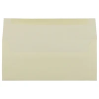JAM Paper 4.12" x 9.5" Ivory Wove Strathmore Business Envelopes, 50ct.